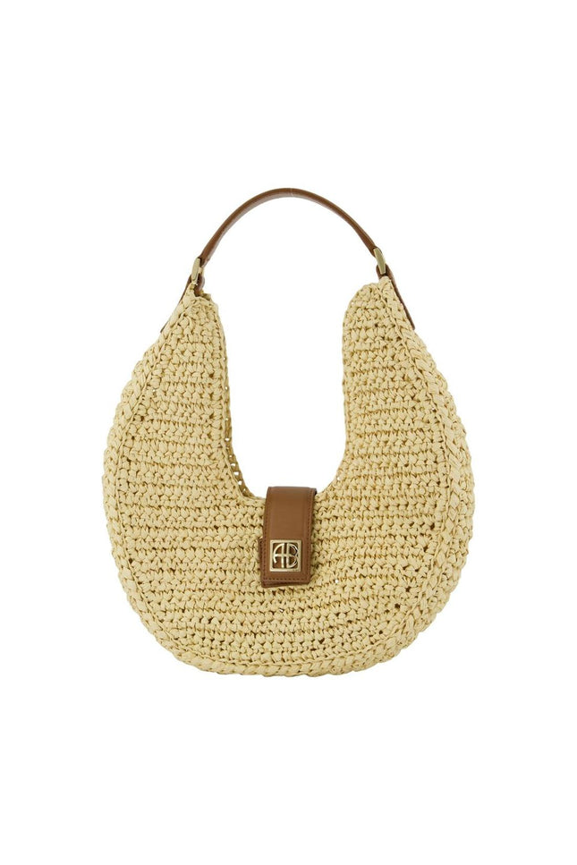 Lou Monogram Schultertasche - ANINE BING - Leder - Beige