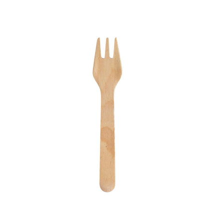 Mini Gabel Silva 90 mm, Holz gewachst  Natural gewachst 90 | Packung (100 Stück)