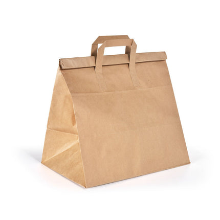 BioPak Foldbag Large  Braun Papier FSC 320x210x340  | Packung (250 Stück)