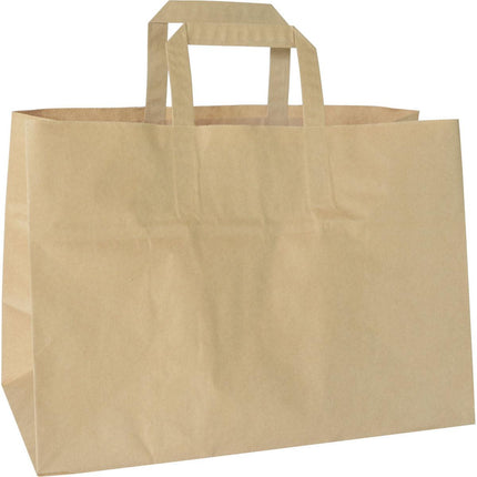 Take-Away Tasche  Braun Papier FSC 360x170x257  | Packung (200 Stück)