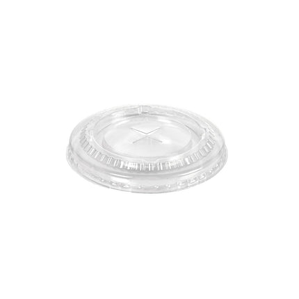 flacher Deckel mit Kreuzschlitz für alle Becher 350, 470, 590 ml  Transparent rPET | Packung (50 Stück)