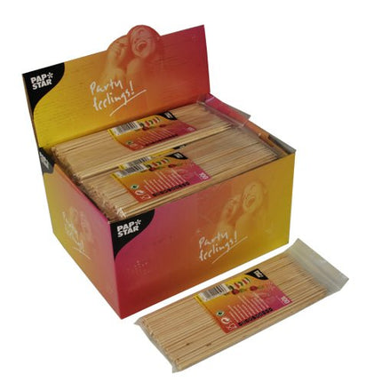 PAPSTAR Schaschlikspieße Holz, Ø 3 mm, 20 cm, ideal für Grillparty | Beutel (100 Stück)