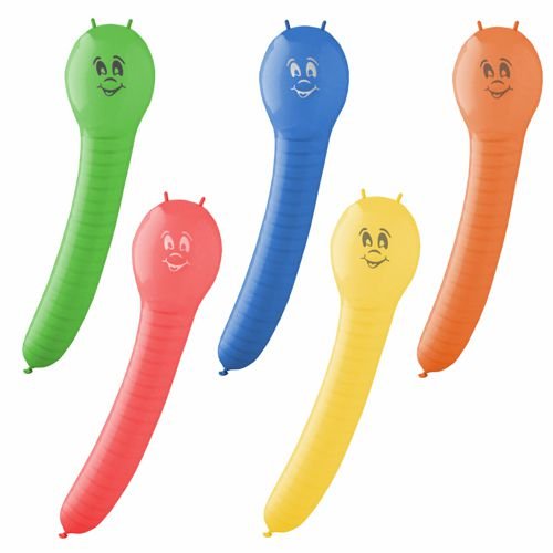 PAPSTAR Luftballons farbig sortiert "Caterpillar", ideal für Feste | Beutel (5 Stück)
