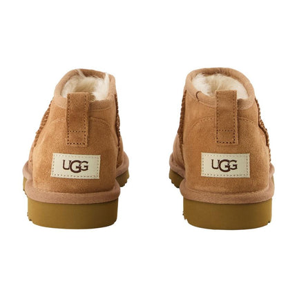 Classic Ultra Mini Stiefeletten - Ugg - Leder - Chestnut