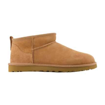 Classic Ultra Mini Stiefeletten - Ugg - Leder - Chestnut