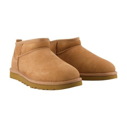 Classic Ultra Mini Stiefeletten - Ugg - Leder - Chestnut