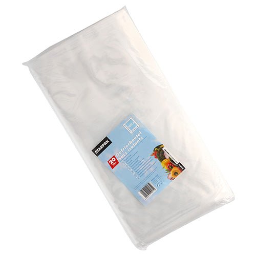 Starpak 100 Gefrierbeutel, LDPE 20 l 60 cm x 40 cm transparent | Packung (100 Stück)