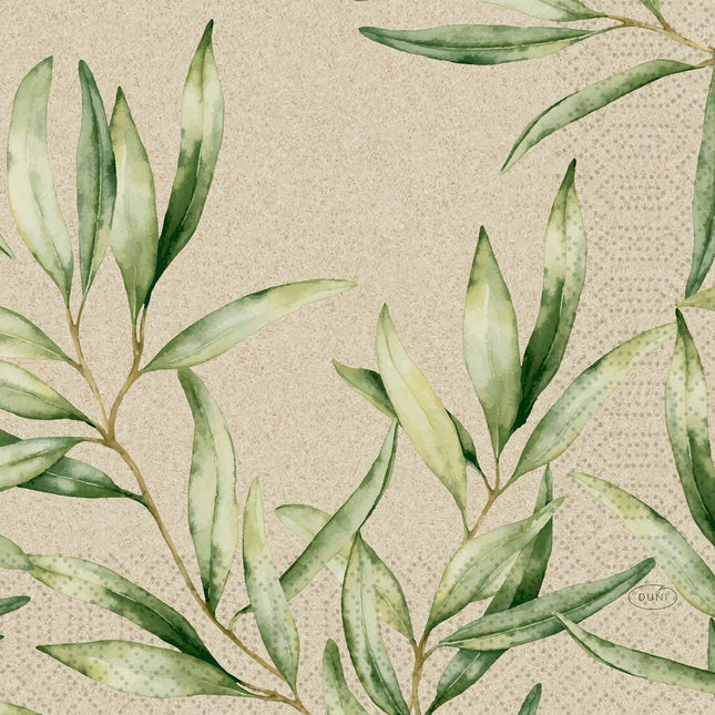 Zelltuchservietten 33 x 33 cm 3-lagig 1/4 Falz Foliage | Packung (250 Stück)