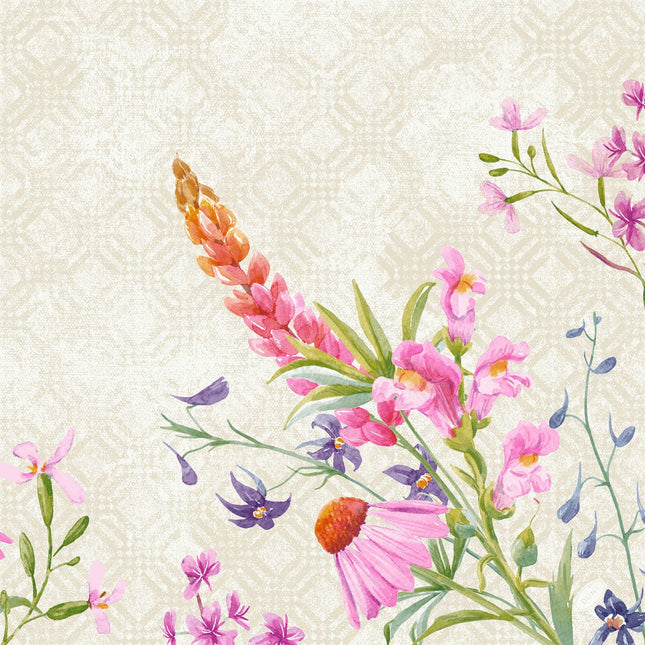 Klassik Floret Servietten 40x40 cm, 50 Stück - Elegante Tischdeko | Packung (50 Stück)