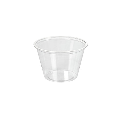 Dressingbecher 120 ml, rPET  Transparent rPET  74x74x47 | Packung (200 Stück)