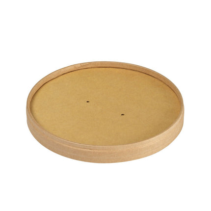 Deckel Karton Ronda WIDE Karton/PLA Braun 500/700 ml  Braun Karton FSC/PLA 150x150x17 | Packung (50 Stück)