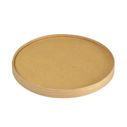 Deckel Karton Ronda WIDE+ Karton/PLA Braun 900/1300 ml  Braun Karton FSC/PLA 184x184x17 | Packung (25 Stück)