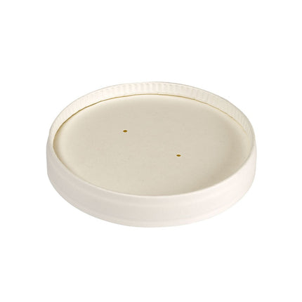 Deckel Karton Ronda SHORT Karton/PLA Weiß 480 ml  Weiß Karton FSC/PLA 98x98x17 | Packung (25 Stück)