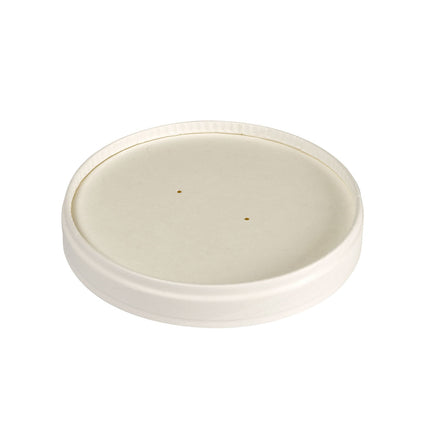Deckel Karton SLIM Karton/PLA Weiß 350/550/750/950 ml  Weiß Karton FSC/PLA 117x117x19 | Packung (25 Stück)