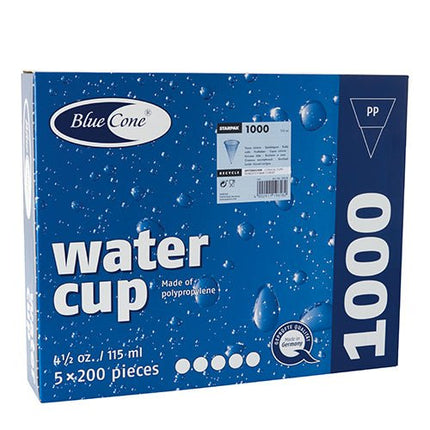 Starpak 1000 Spitzbecher, PP 115 ml Ø 7,03 cm · 9,5 cm blau Blue Cone | Packung (1000 Stück)