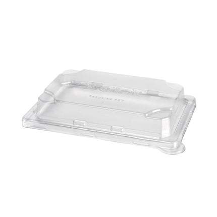 rPET Deckel Sushi small  Transparent rPET 195x139x33 | Packung (50 Stück)