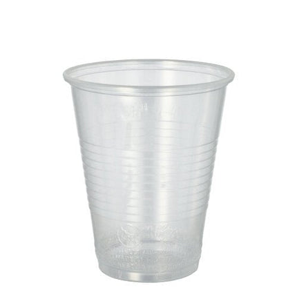 Starpak 20 Trinkbecher, PP 0,3 l Ø 9,5 cm · 11,1 cm transparent mit Schaumrand | Schrumpffolie (20 Stück)