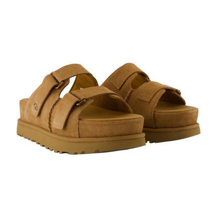 Pantoletten W Goldenstar Hi - UGG - Leder - Braun