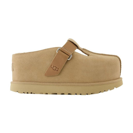 Pantoletten W Goldenstar Hi Clog - UGG - Leder - Beige