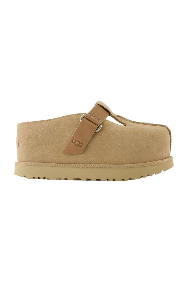 Pantoletten W Goldenstar Hi Clog - UGG - Leder - Beige
