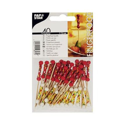 PAPSTAR Fingerfood Picker "Mexico" 7,5 cm, ideal für Partys | Beutel (40 Stück)