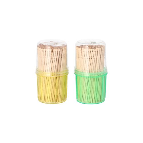 PAPSTAR Fingerfood Picker rund, 6,5 cm, gedrechselt im Spender | Beutel (400 Stück)