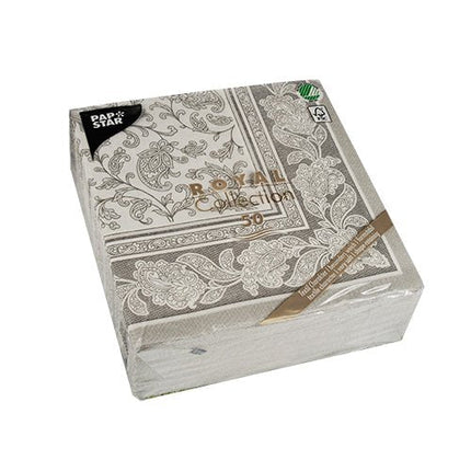PAPSTAR 50 Servietten "ROYAL Collection" 1/4-Falz 40 x 40 cm grau