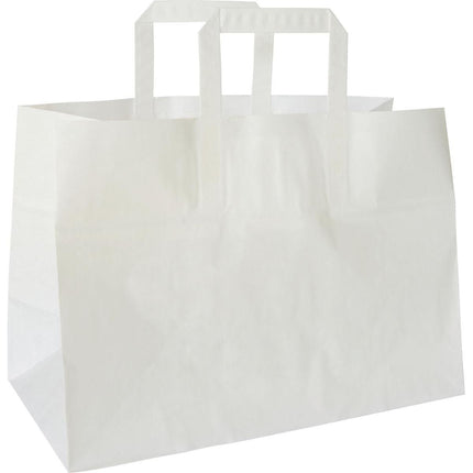 Take-Away Tasche / Alternativartikel 194085  weiß Papier FSC 350x170x270  | Packung (200 Stück)