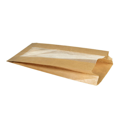 Papierbeutel für Brötchen, Muffins, Bagels  Braun Karton/Zellulose 270x150x50  | Packung (1000 Stück)