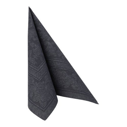 PAPSTAR 50 Servietten "ROYAL Collection" 1/4-Falz 40 x 40 cm schwarz