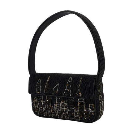 Tommy Beaded Schultertasche - Staud - Synthetik - Schwarz