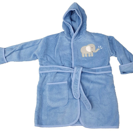 Frottée Baby Bademantel » Morgenmantel & Kleinkinder Badetuch » 100% Baumwolle » mit Kapuze, Tasche und Gürtel