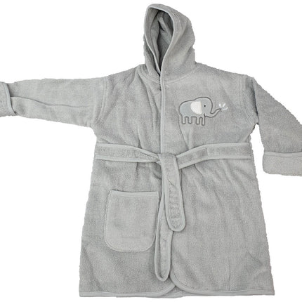 Frottée Baby Bademantel » Morgenmantel & Kleinkinder Badetuch » 100% Baumwolle » mit Kapuze, Tasche und Gürtel