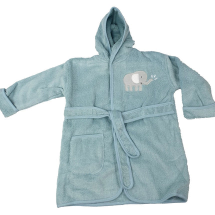 Frottée Baby Bademantel » Morgenmantel & Kleinkinder Badetuch » 100% Baumwolle » mit Kapuze, Tasche und Gürtel