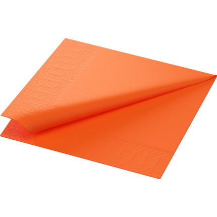 Zellt.Serv.33x33 3lg. 1/8 BF - Servietten in Sonnenorange | Packung (250 Servietten)