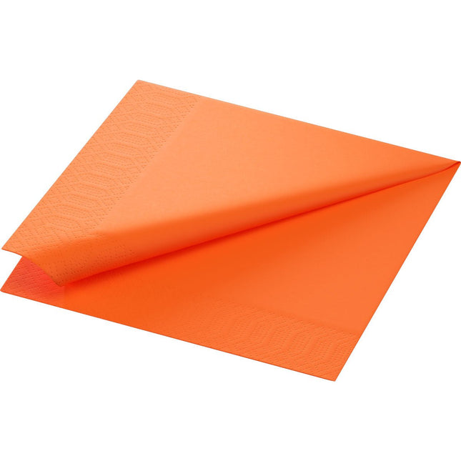 Zellt Servietten 40x40 cm, 3-lagig, Sonnenorange - Hochwertig | Packung (250 Servietten)
