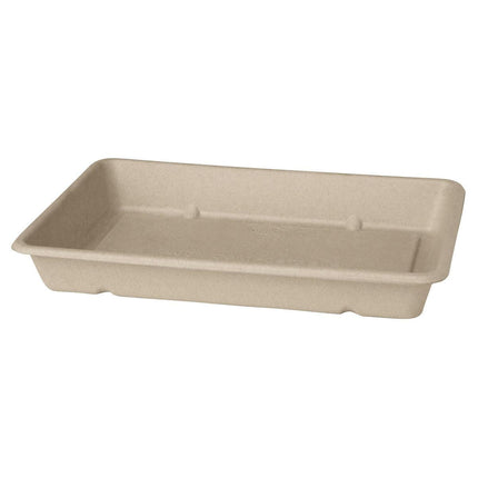Classic Box 850 ml - uncoated  Braun Bagasse 230x155x36 | Packung (40 Stück)