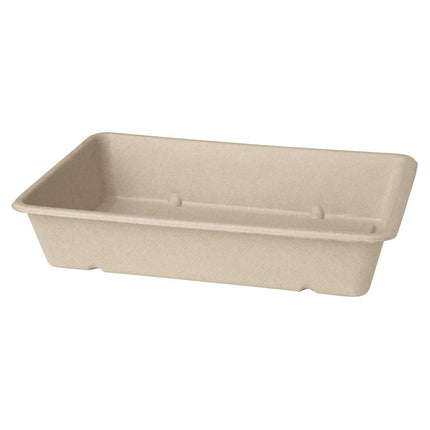 Classic Box 1200 ml - uncoated  Braun Bagasse 230x155x46 | Packung (40 Stück)