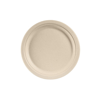 Teller ø 26 cm Braun - uncoated  Braun Bagasse Ø260 | Packung (50 Stück)