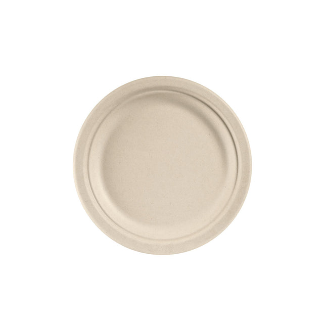 Teller ø 22 cm Braun - uncoated  Braun Bagasse Ø220 | Packung (50 Stück)