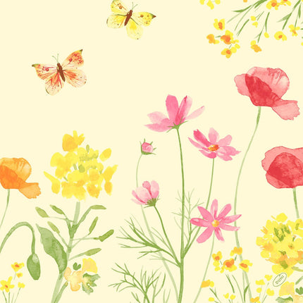 Servietten 40x40 cm, 4-lagig, Klassik Poppy Field | Packung (50 Stück)