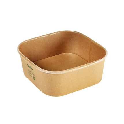 Kartonbox BRICK LARGE 1200 ml  Braun Karton FSC/PLA 168x168x65 | Packung (40 Stück)