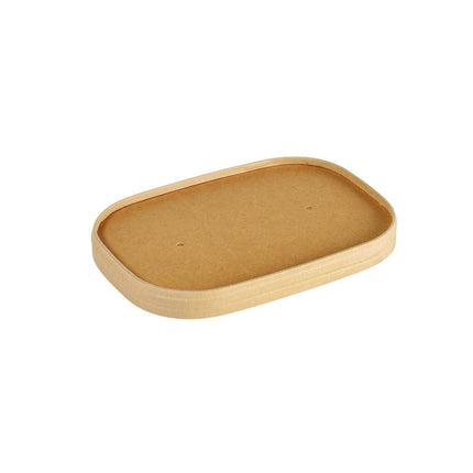 Kartondeckel BRICK MEDIUM 500-1000 ml  Braun Karton FSC/PLA 170x117x17 | Packung (25 Stück)