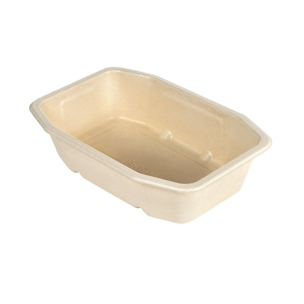 HMR Fibretray/PLA 1-comp, 215x148x50 mm   Braun Coated Bagasse 215x148x50  | Packung (320 Stück)