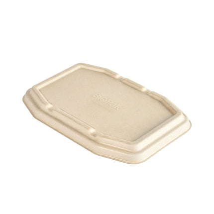 Bagasse Deckel für HMR Fibretrays  Braun Coated Bagasse 222x155x21  | Packung (320 Stück)