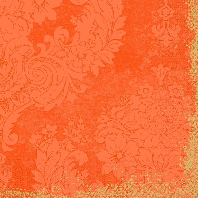 Zellt Servietten 40x40 cm, 3-lagig, Royal Sun Orange | Packung (250 Servietten)