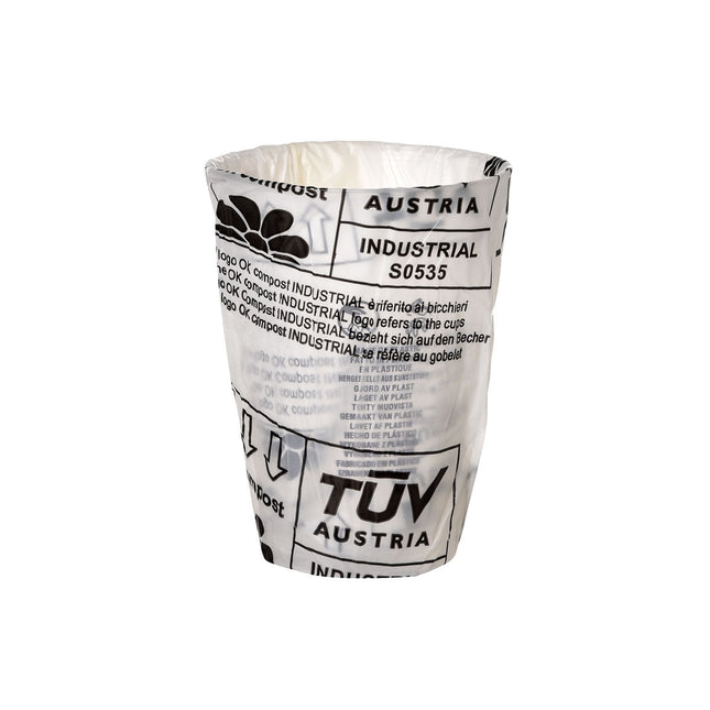 Glas, einzeln verpackt 250 ml, PLA  Transparent PLA  | Packung (500 Stück)