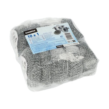 Starpak Topfreiniger, Draht rund Ø 10 cm · 3 cm , kratzend | Netz (1 Stück)