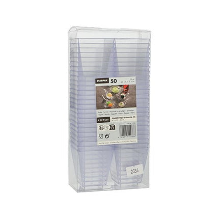 Starpak 50 Fingerfood - Schalen, PS glasklar