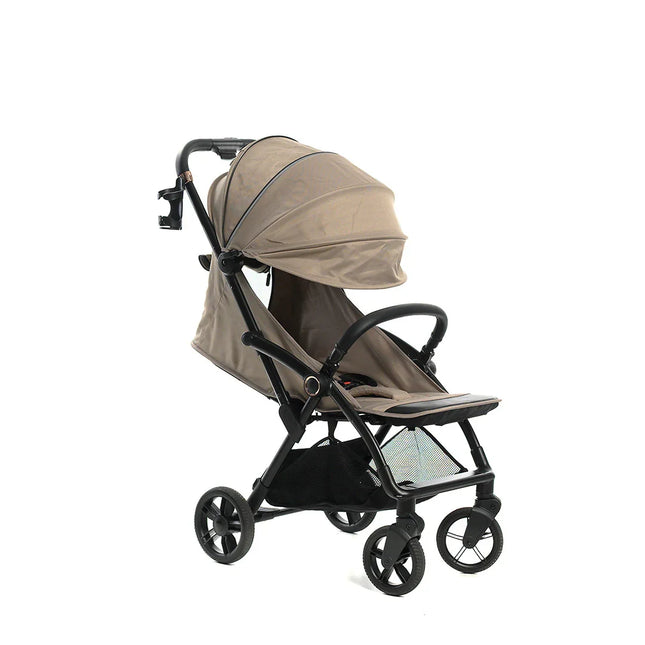 Babywagen Sommer-Buggy Beige – ultraleicht, flach liegend, UV-Sonnenverdeck, Einhand-Faltmechanismus, 5-Punkt-Gurt (0–4 Jahre)